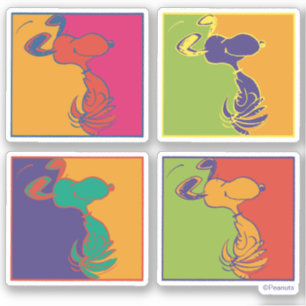 Jordnötter   Modern pop Art Snoopy Klistermärken