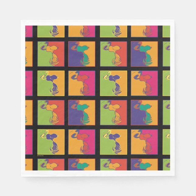 Jordnötter | Modern pop Art Snoopy Pappersservett (Framsidan)