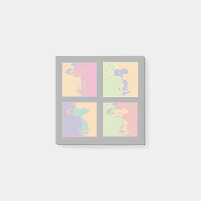 Jordnötter | Modern pop Art Snoopy Post-it Block (Framsida)