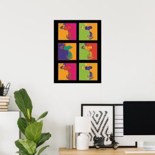 Jordnötter   Modern pop Art Snoopy Poster