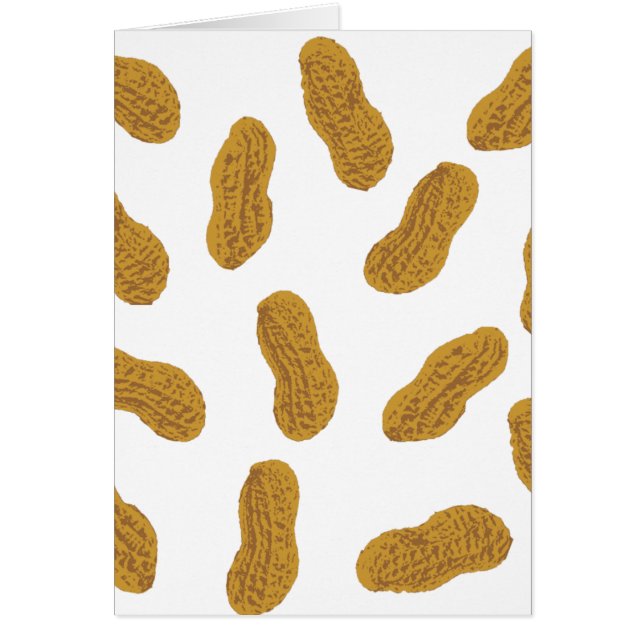 Jordnötter mönster hälsningskort (Framsidan)