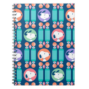 Jordnötter Mörk blått noopy Deco Dreams Mönster Anteckningsbok