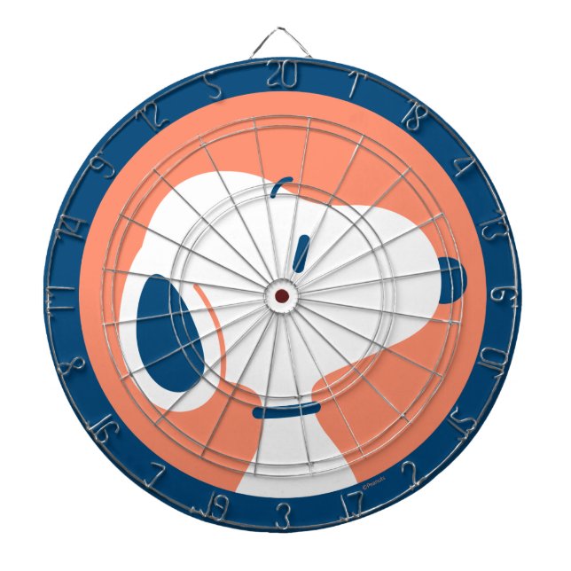 Jordnötter | Mörk blått noopy Deco Dreams Mönster Darttavla (Framsidan)