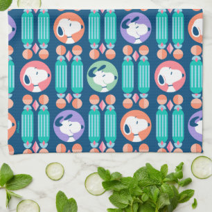 Jordnötter Mörk blått noopy Deco Dreams Mönster Kökshandduk