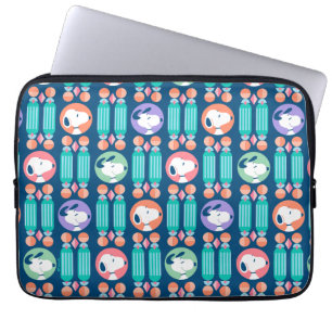 Jordnötter Mörk blått noopy Deco Dreams Mönster Laptop Fodral