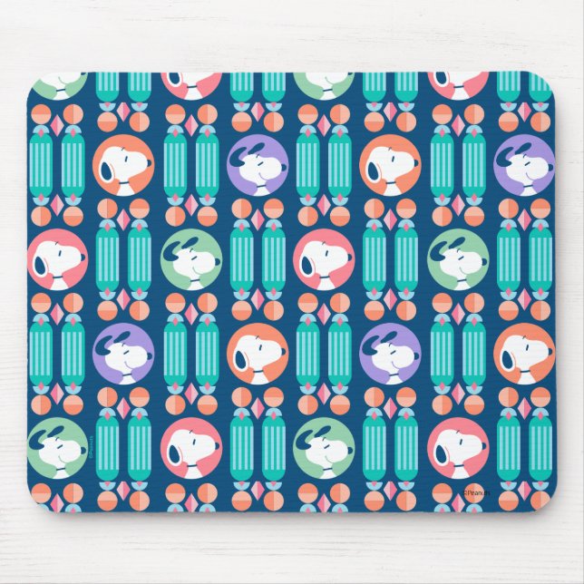 Jordnötter | Mörk blått noopy Deco Dreams Mönster Musmatta (Framsidan)