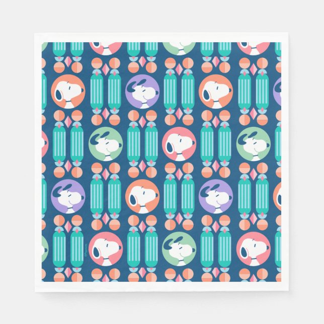 Jordnötter | Mörk blått noopy Deco Dreams Mönster Pappersservett (Framsidan)
