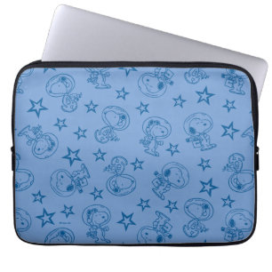 Jordnötter Noopy Blue Space Astronaut Mönster Laptop Fodral