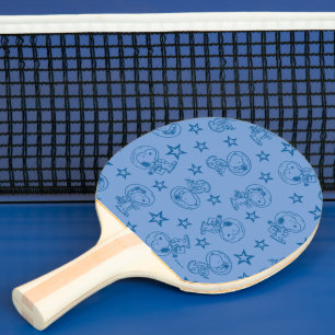 Jordnötter   Noopy Blue Space Astronaut Mönster Pingisracket
