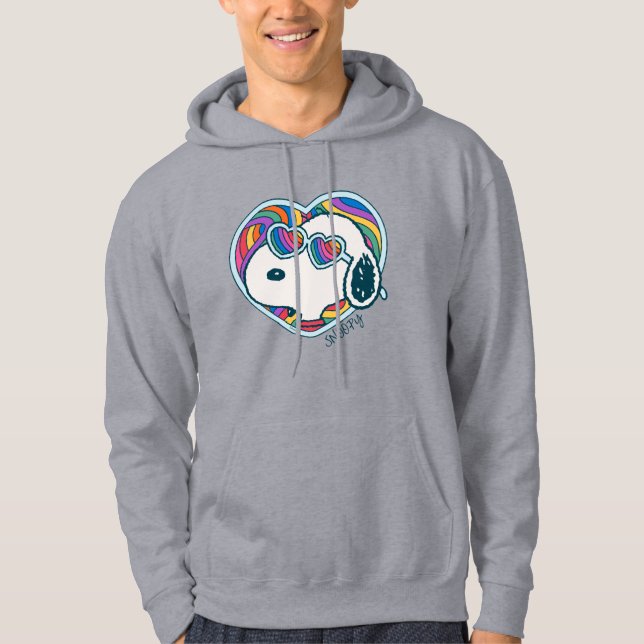 Jordnötter | noopy Heart Rainbow Hoodie (Framsida)