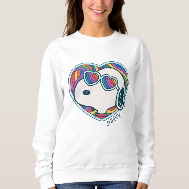 Jordnötter | noopy Heart Rainbow T Shirt (Framsida)