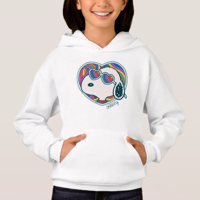 Jordnötter | noopy Heart Rainbow T Shirt (Framsida)