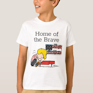 Jordnötter   Patriotic Schroeder & Hans Piano T Shirt