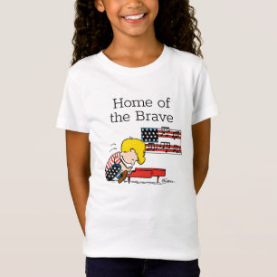 Jordnötter   Patriotic Schroeder & Hans Piano T Shirt