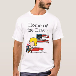 Jordnötter   Patriotic Schroeder & Hans Piano T Shirt