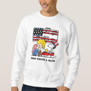 Jordnötter Patriotic Schroeder, Woodstock & Snoo Lång Ärmad Tröja