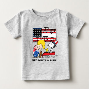 Jordnötter   Patriotic Schroeder, Woodstock & Snoo T Shirt