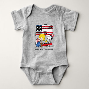 Jordnötter   Patriotic Schroeder, Woodstock & Snoo T Shirt