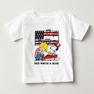 Jordnötter   Patriotic Schroeder, Woodstock & Snoo T Shirt