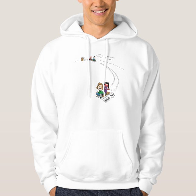 Jordnötter | Peanuts Gang Sled Riding Hoodie (Framsida)