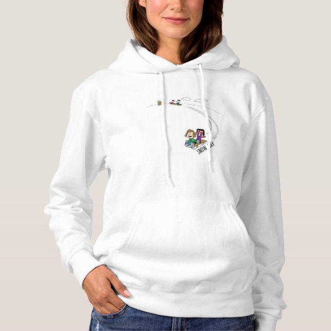 Jordnötter | Peanuts Gang Sled Riding T Shirt (Framsida)