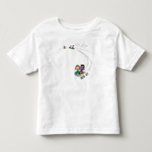 Jordnötter   Peanuts Gang Sled Riding T Shirt