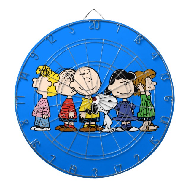 Jordnötter | Peanuts Gang tillsammans Darttavla (Framsidan)
