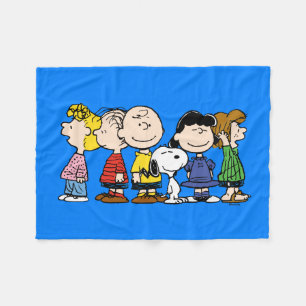 Jordnötter Peanuts Gang tillsammans Fleecefilt