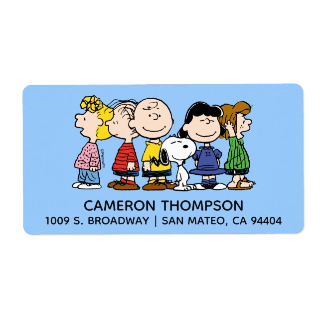 Jordnötter | Peanuts Gang tillsammans Fraktsedel (Framsidan)