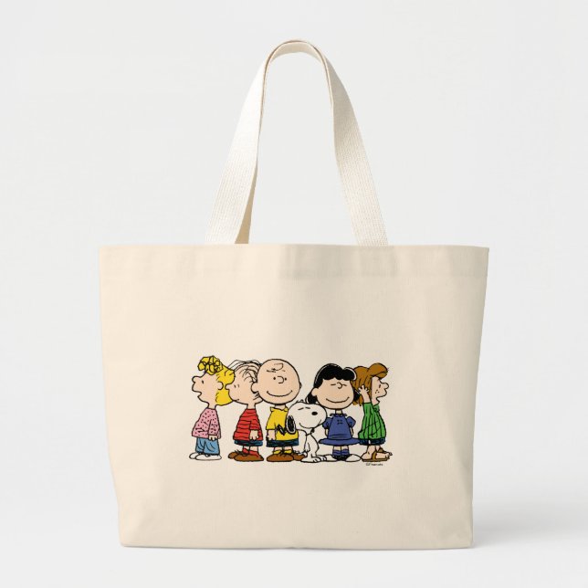 Jordnötter | Peanuts Gang tillsammans Jumbo Tygkasse (Framsidan)