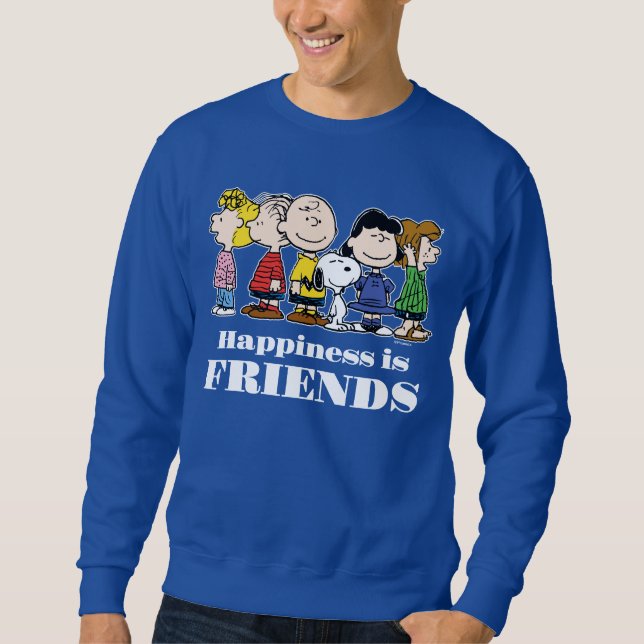 Jordnötter | Peanuts Gang tillsammans Lång Ärmad Tröja (Framsida)