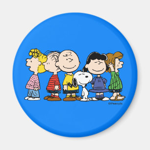 Jordnötter Peanuts Gang tillsammans Magnet