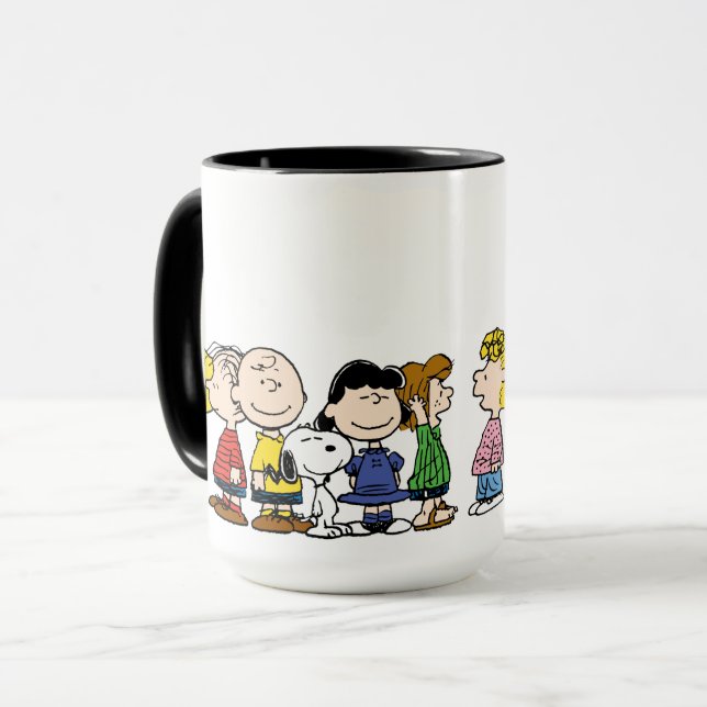 Jordnötter | Peanuts Gang tillsammans Mugg (Framsida vänster)