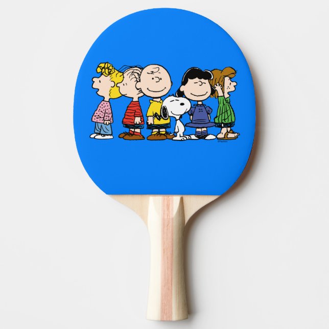 Jordnötter | Peanuts Gang tillsammans Pingisracket (Framsidan)