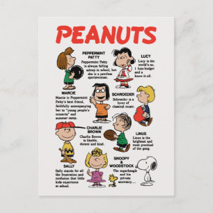 Jordnötter   Peanuts Gang Vykort