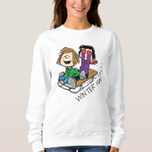 Jordnötter Pepparkaka Patty & Marcie slädfärd T Shirt