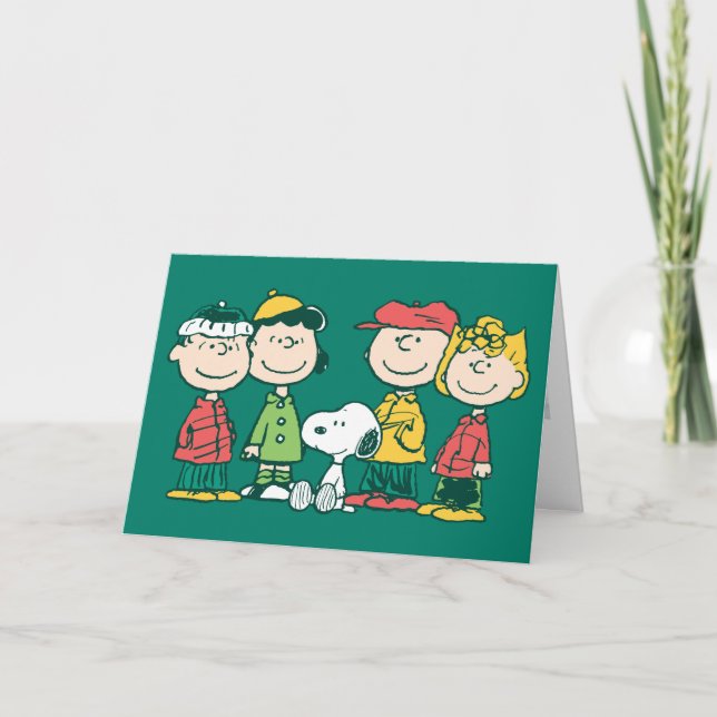 Jordnötter | Pepparkristall Julgran Helgkort (Framsida)