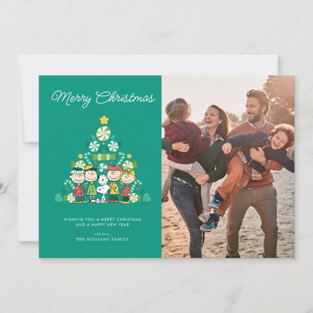 Jordnötter | Pepparmynta julgran Julkort (Framsida)