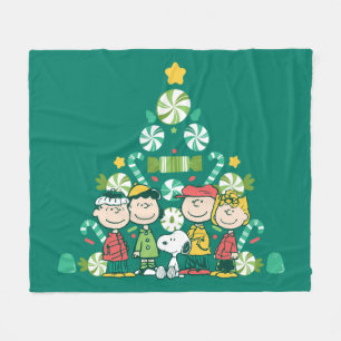 Jordnötter Peppermint Julgran Fleecefilt