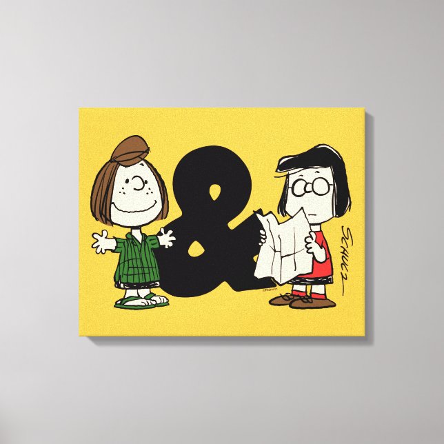 Jordnötter | Peppermint Patty & Marcie Canvastryck (Framsida)