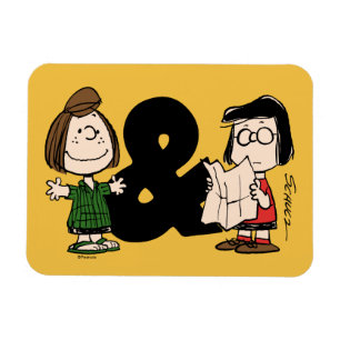 Jordnötter   Peppermint Patty & Marcie Magnet