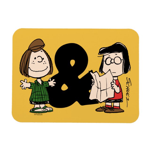 Jordnötter | Peppermint Patty & Marcie Magnet (Horisontell)