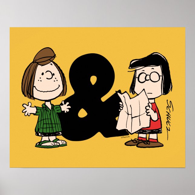 Jordnötter | Peppermint Patty & Marcie Poster (Framsidan)