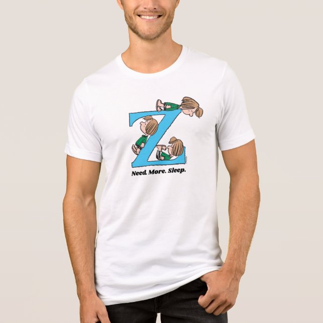 Jordnötter | Peppermint Patty Sömnig Z T Shirt (Framsida)