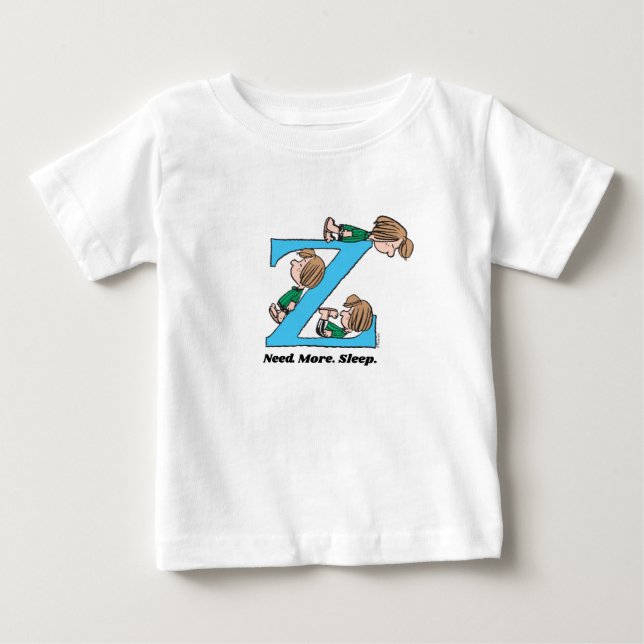 Jordnötter | Peppermint Patty Sömnig Z T Shirt (Framsida)