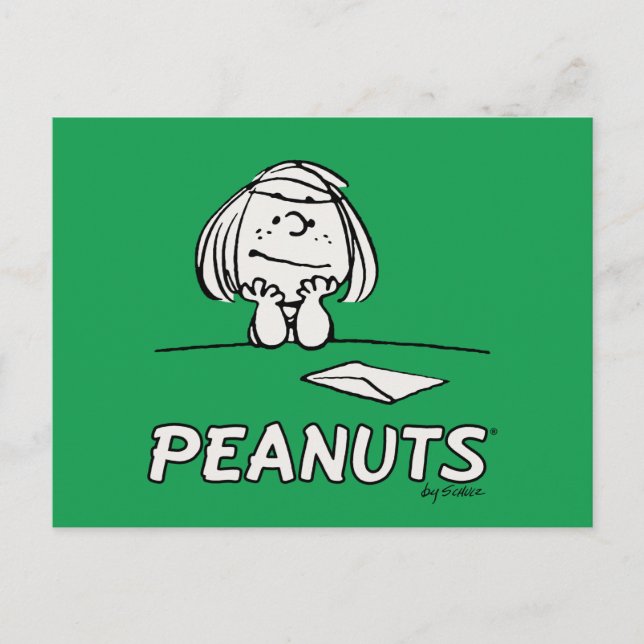 Jordnötter | Peppermint Patty Thoughts Vykort (Framsida)