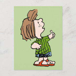 Jordnötter   Peppermint Patty Thumbs Up Vykort
