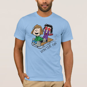 Jordnötter   Peppermynt Patty & Marcie Sled Riding T Shirt