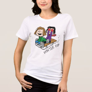 Jordnötter Peppermynt Patty & Marcie Sled Riding T Shirt