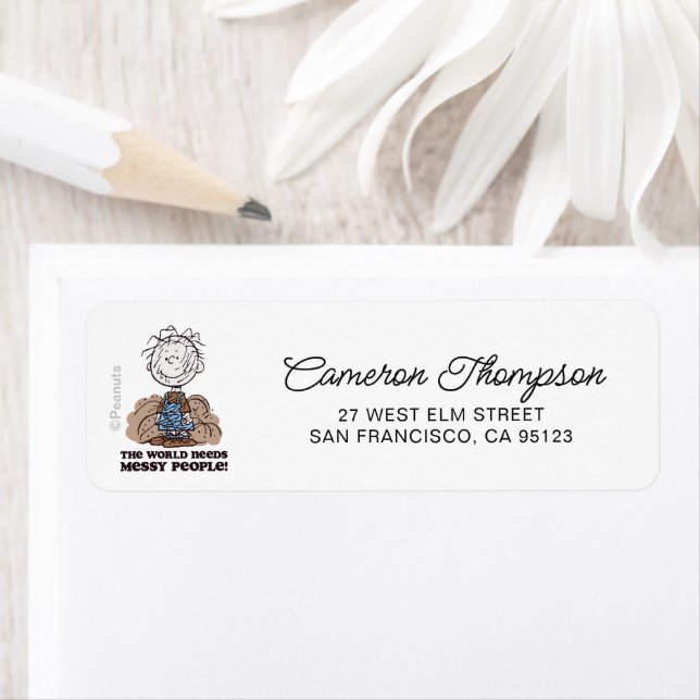 Jordnötter | Pigpen the World BEeds Messy People! Returadress Etikett (Insitu)